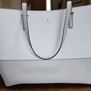 Kate Spade Elegant White and Gray Tote
